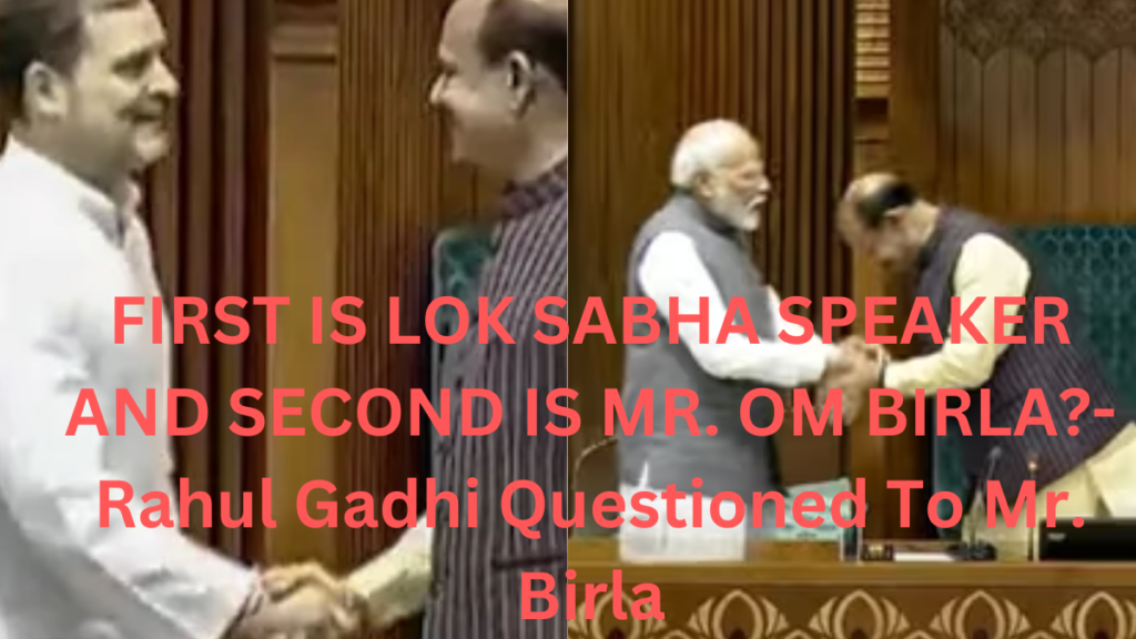 Om Birla's response to Rahul Gandhi