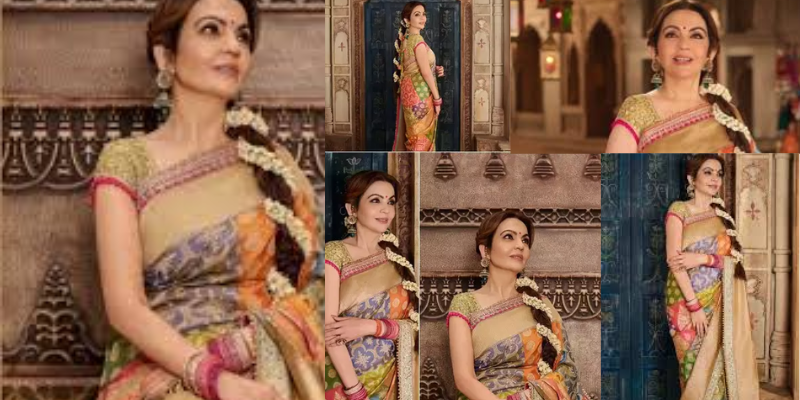 Anant Ambani and Radhika Merchant Wedding ; Nita ambani' first look