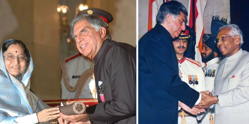RATAN TATA RECEIVEING PADAM BHUSHAN